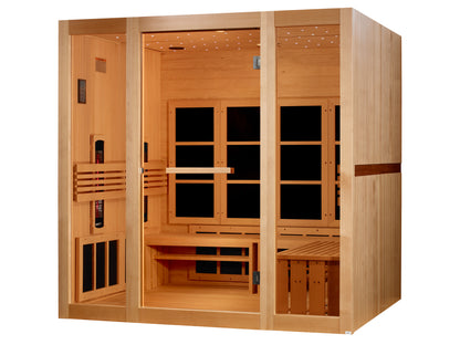 Golden Designs Catalonia 8-Person Near-Zero EMF Full-Spectrum Infrared Sauna