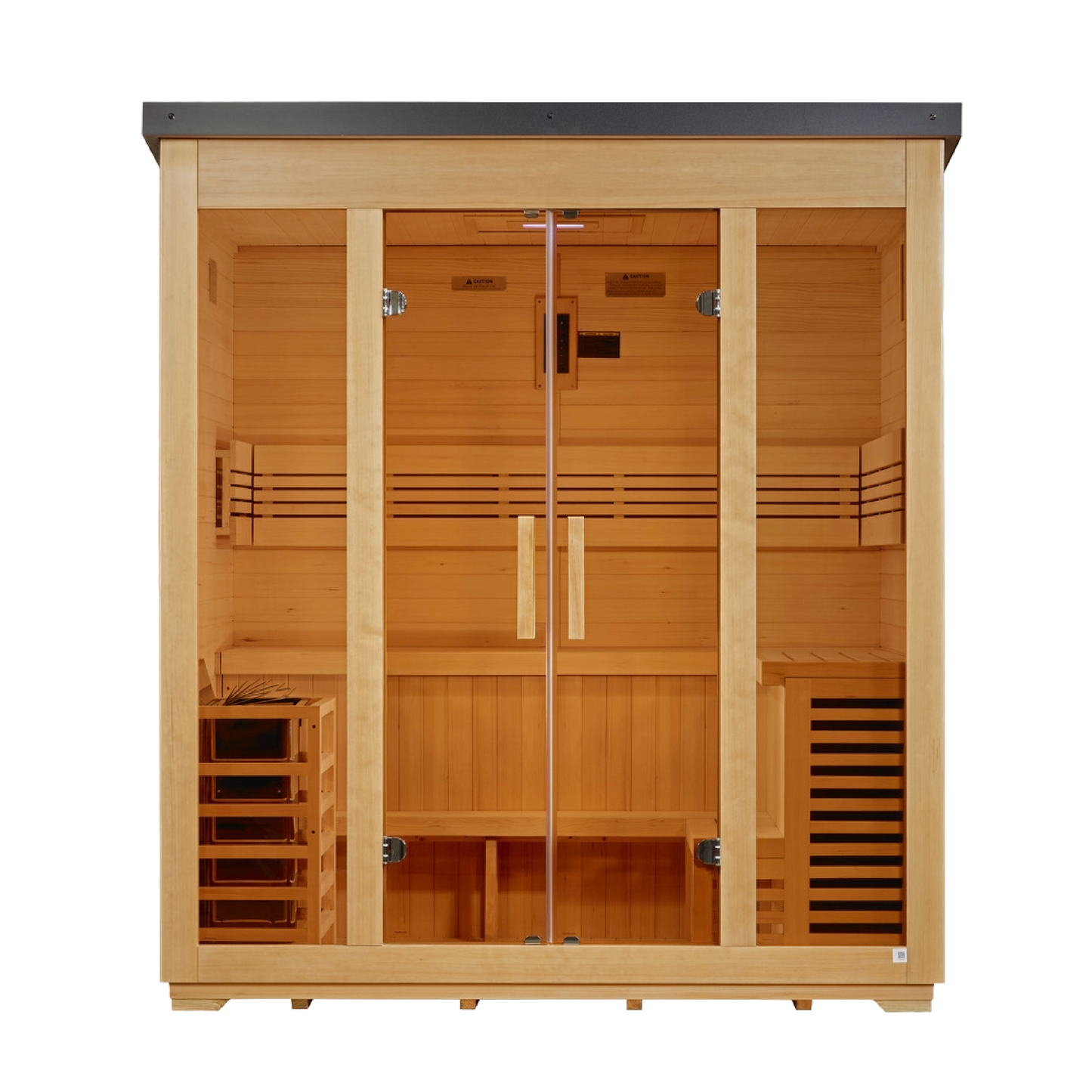 Golden Designs Vorarlberg Flat-Roof 5-Person Outdoor Traditional Sauna