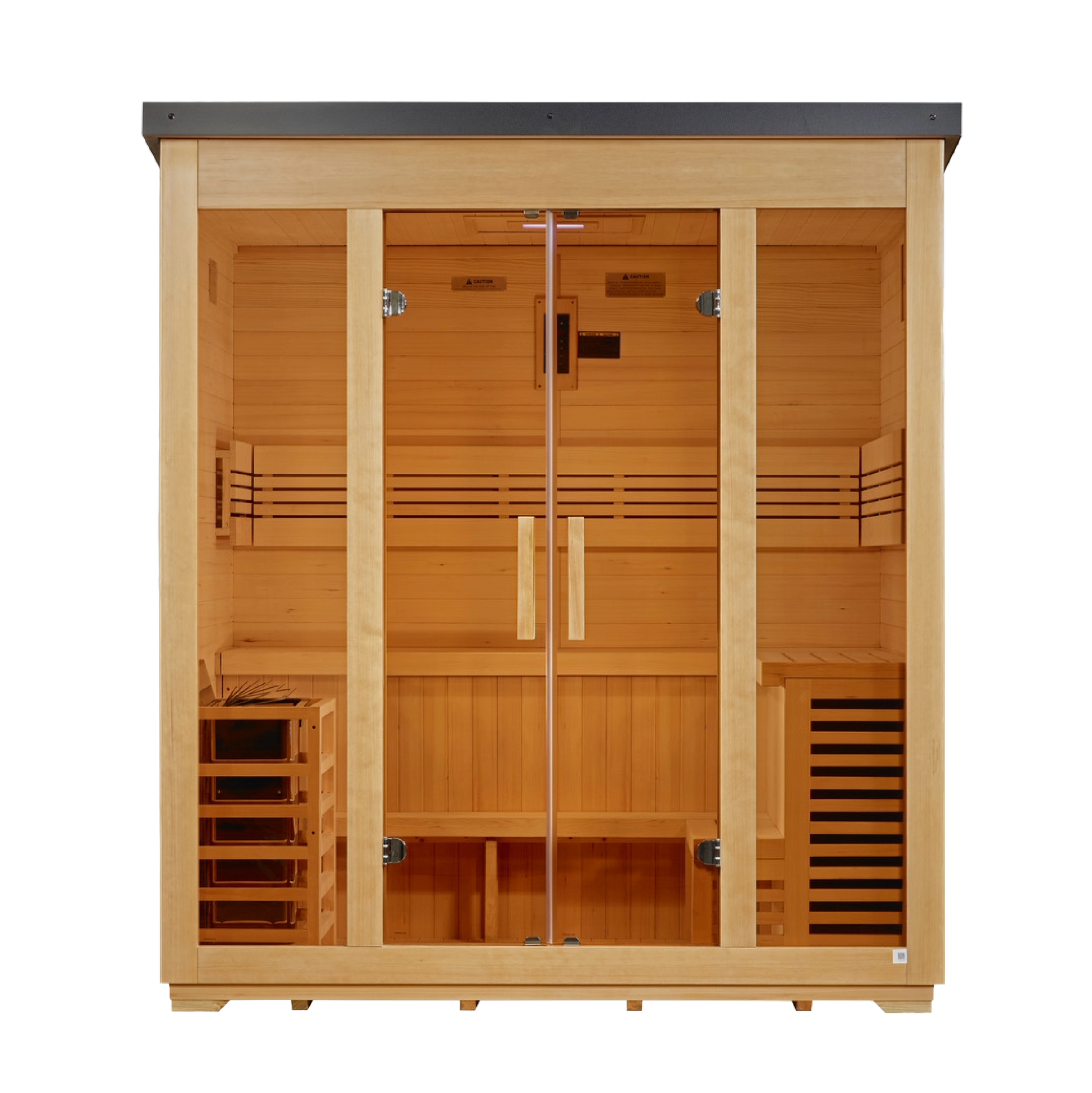 Golden Designs Vorarlberg Flat-Roof 5-Person Outdoor Traditional Sauna