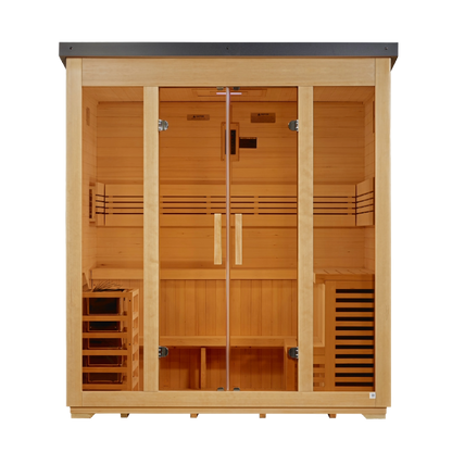 Golden Designs Vorarlberg Flat-Roof 5-Person Outdoor Traditional Sauna