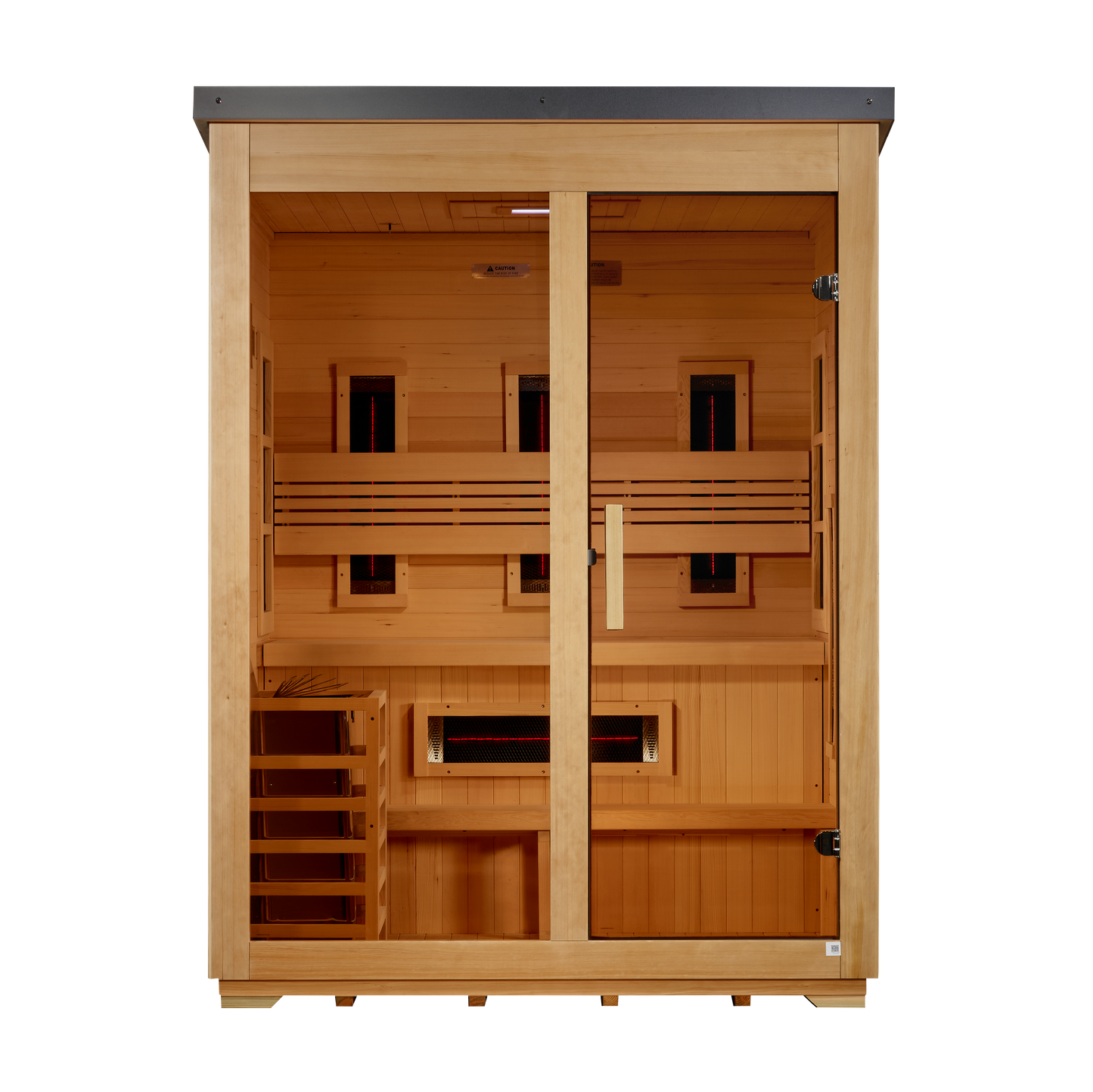Golden Designs Carinthia Flat-Roof 3-Person Outdoor Near-Zero EMF Hybrid Sauna