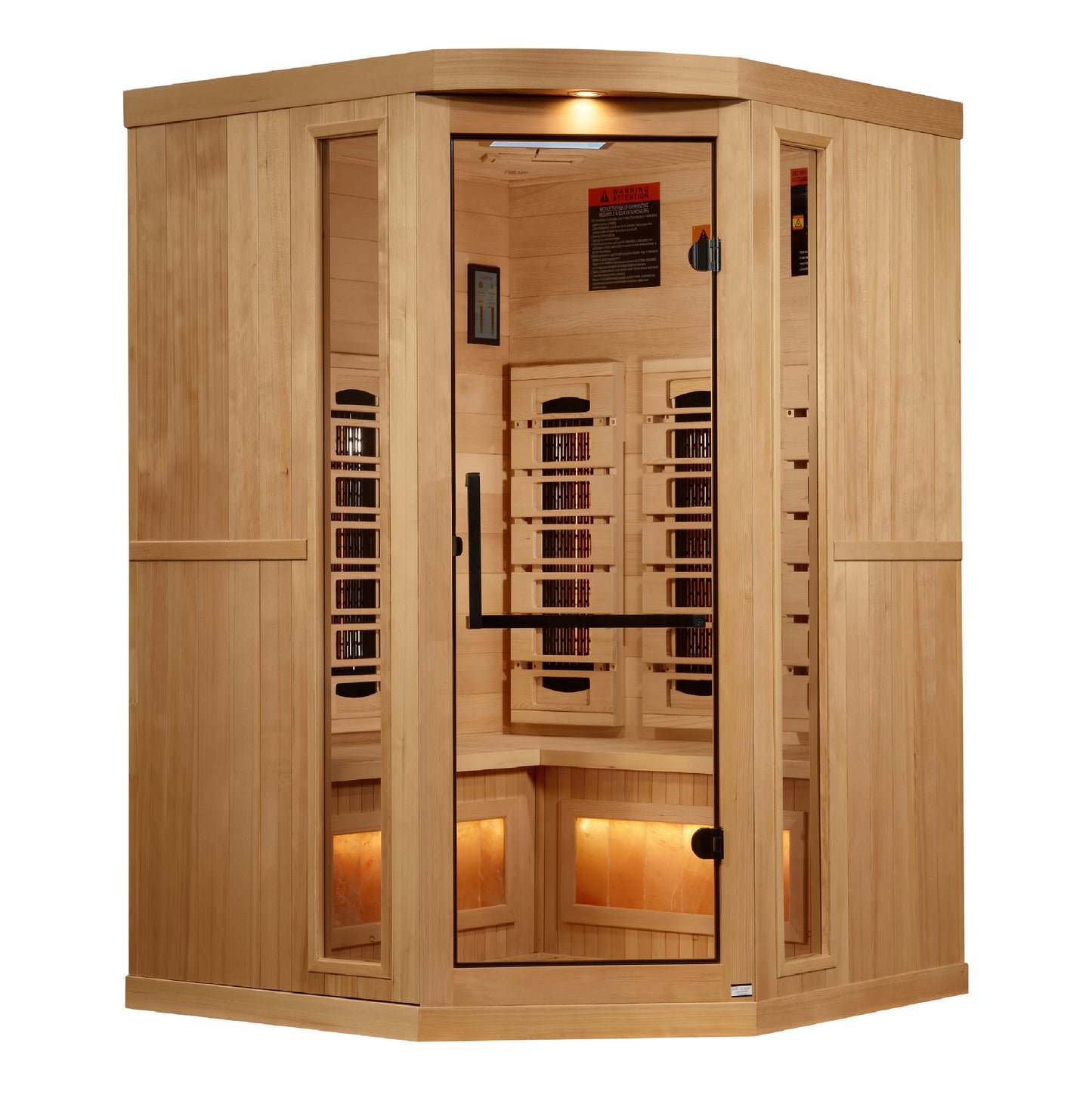 Golden Designs 8000 Reserve Series Corner 3-Person Near-Zero EMF Full-Spectrum Infrared Sauna