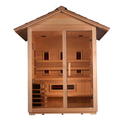 Golden Designs Carinthia 3-Person Outdoor Near-Zero EMF Hybrid Sauna