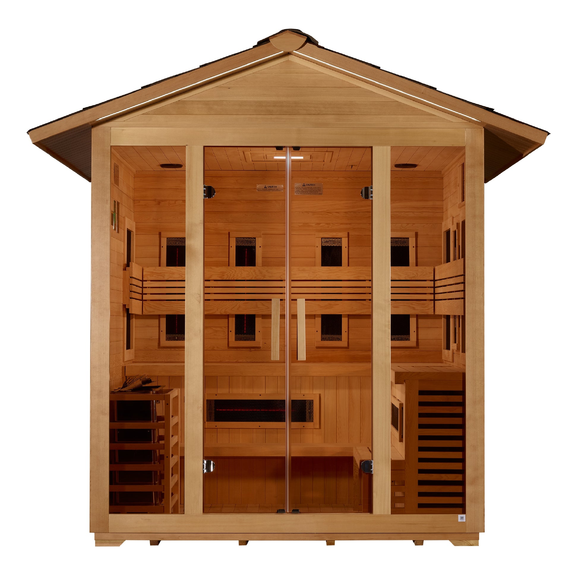 Golden Designs Gargellen 5-Person Outdoor Near-Zero EMF Hybrid Sauna