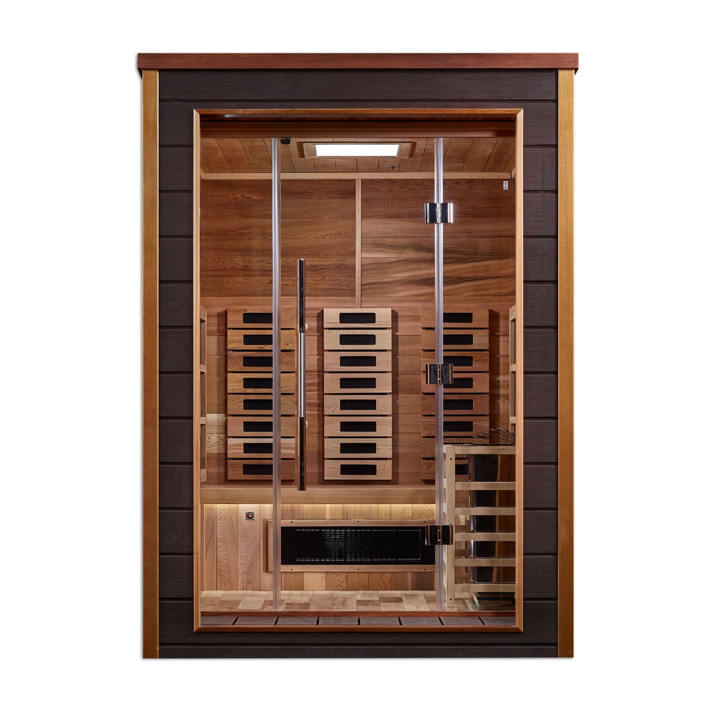 Golden Designs Nora 2-Person Outdoor Near-Zero EMF Hybrid Sauna