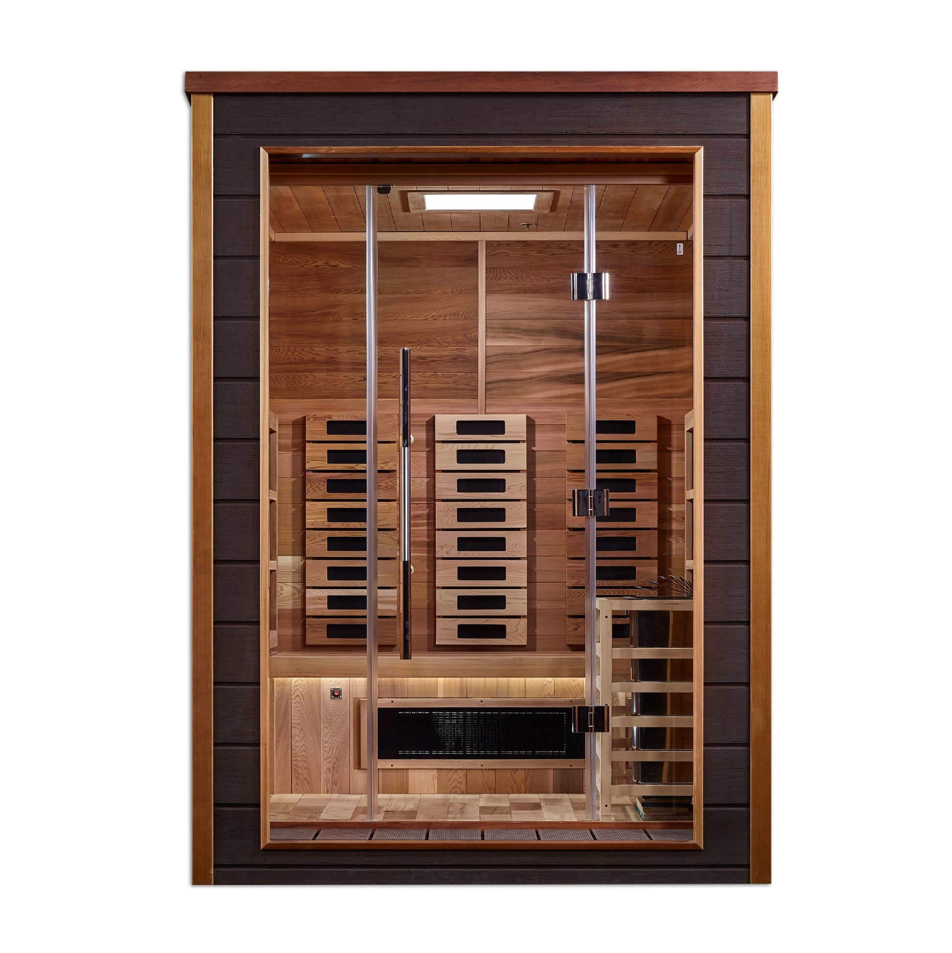 Golden Designs Nora 2-Person Outdoor Near-Zero EMF Hybrid Sauna