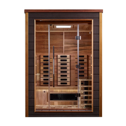 Golden Designs Nora 2-Person Outdoor Near-Zero EMF Hybrid Sauna