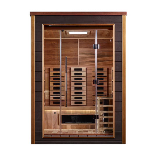 Golden Designs Nora 2-Person Outdoor Near-Zero EMF Hybrid Sauna