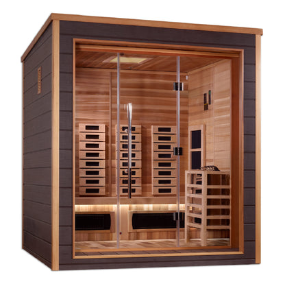 Golden Designs Visby 3-Person Outdoor Near-Zero EMF Hybrid Sauna