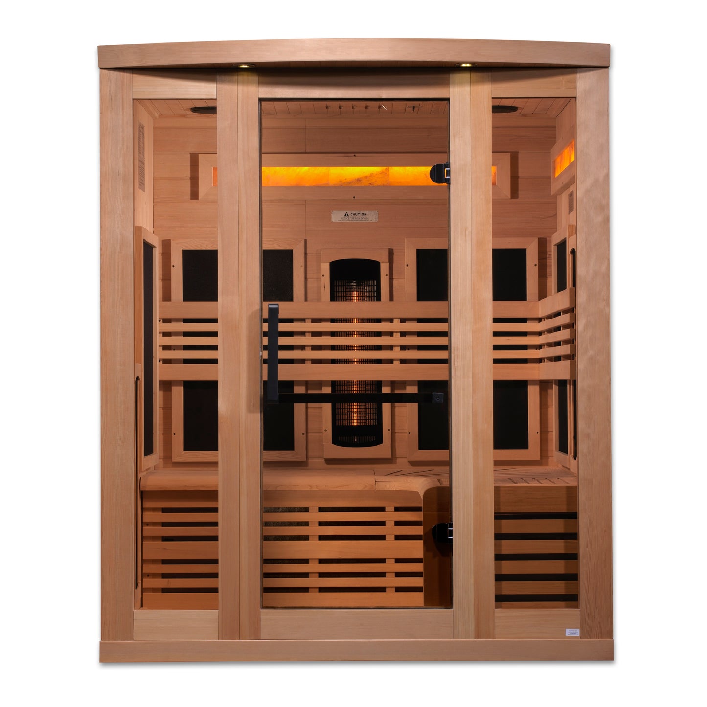 Golden Designs Reserve Edition 3-Person Near-Zero EMF Full-Spectrum Infrared Sauna