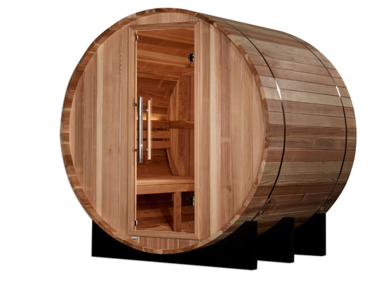 Golden Designs St. Moritz 2-Person Barrel Outdoor Traditional Sauna