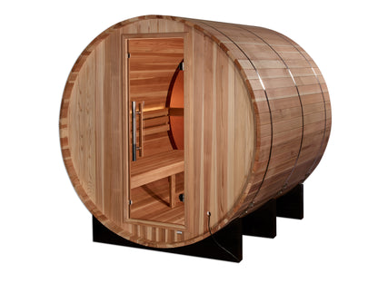 Golden Designs Zurich 4-Person Barrel Outdoor Traditional Sauna