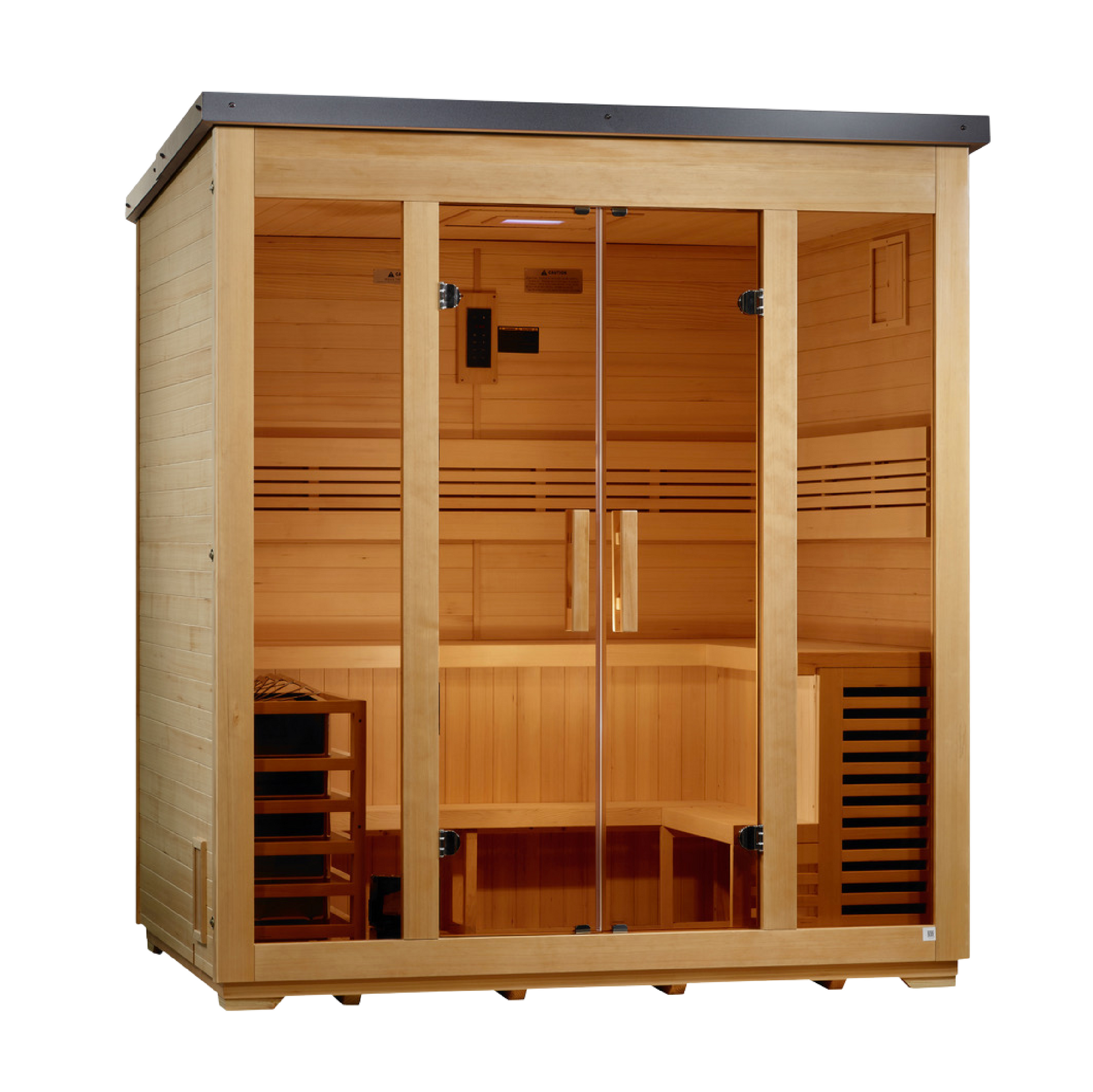 Golden Designs Vorarlberg Flat-Roof 5-Person Outdoor Traditional Sauna alternate product view 2