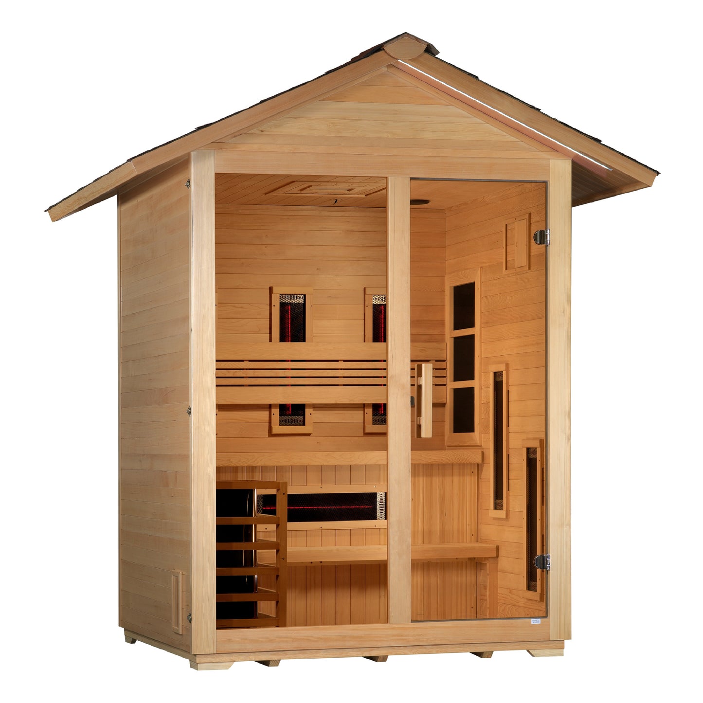 Golden Designs Carinthia 3-Person Outdoor Near-Zero EMF Hybrid Sauna alternate product view 2