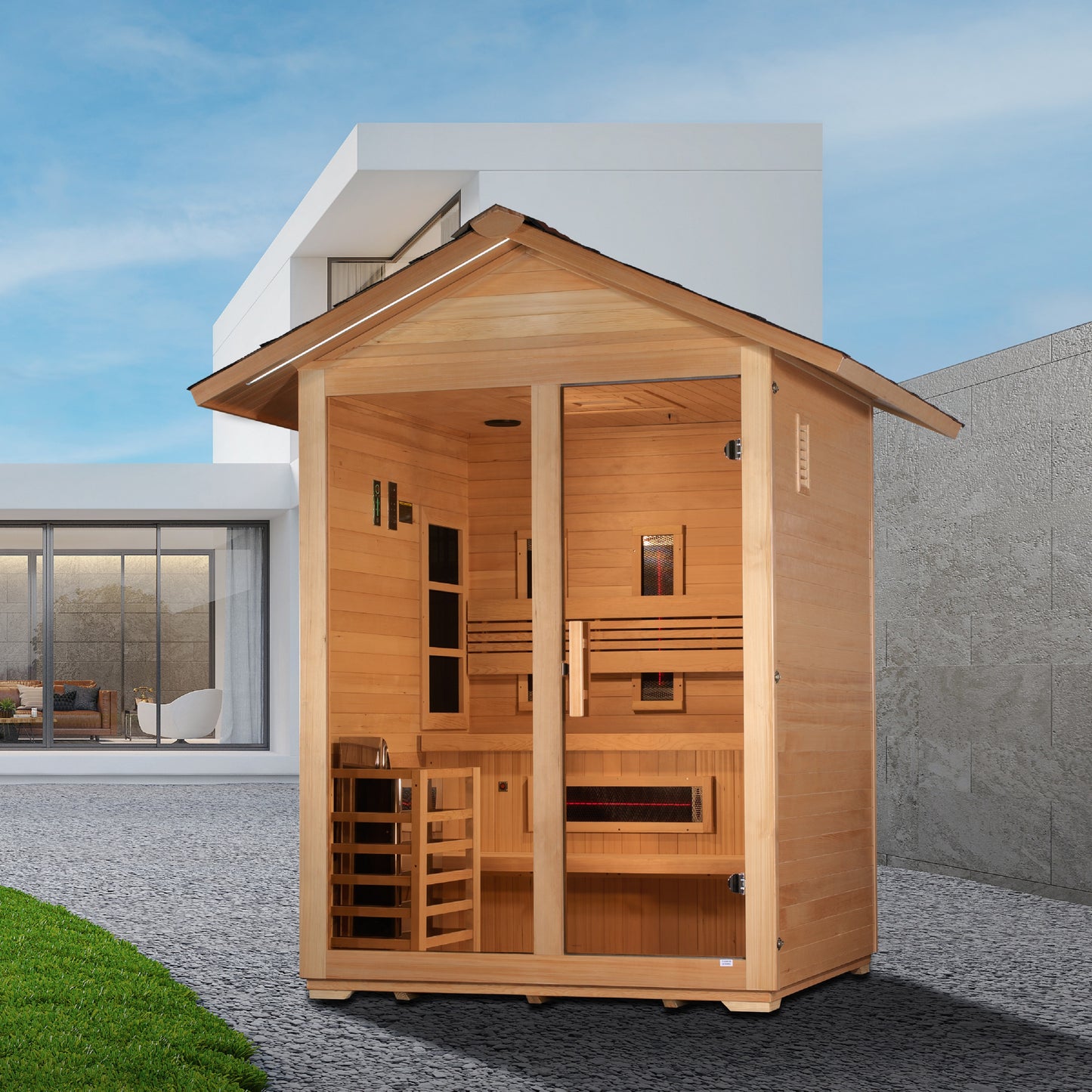Golden Designs Carinthia 3-Person Outdoor Near-Zero EMF Hybrid Sauna alternate product view 3