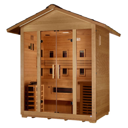 Golden Designs Gargellen 5-Person Outdoor Near-Zero EMF Hybrid Sauna alternate product view 3
