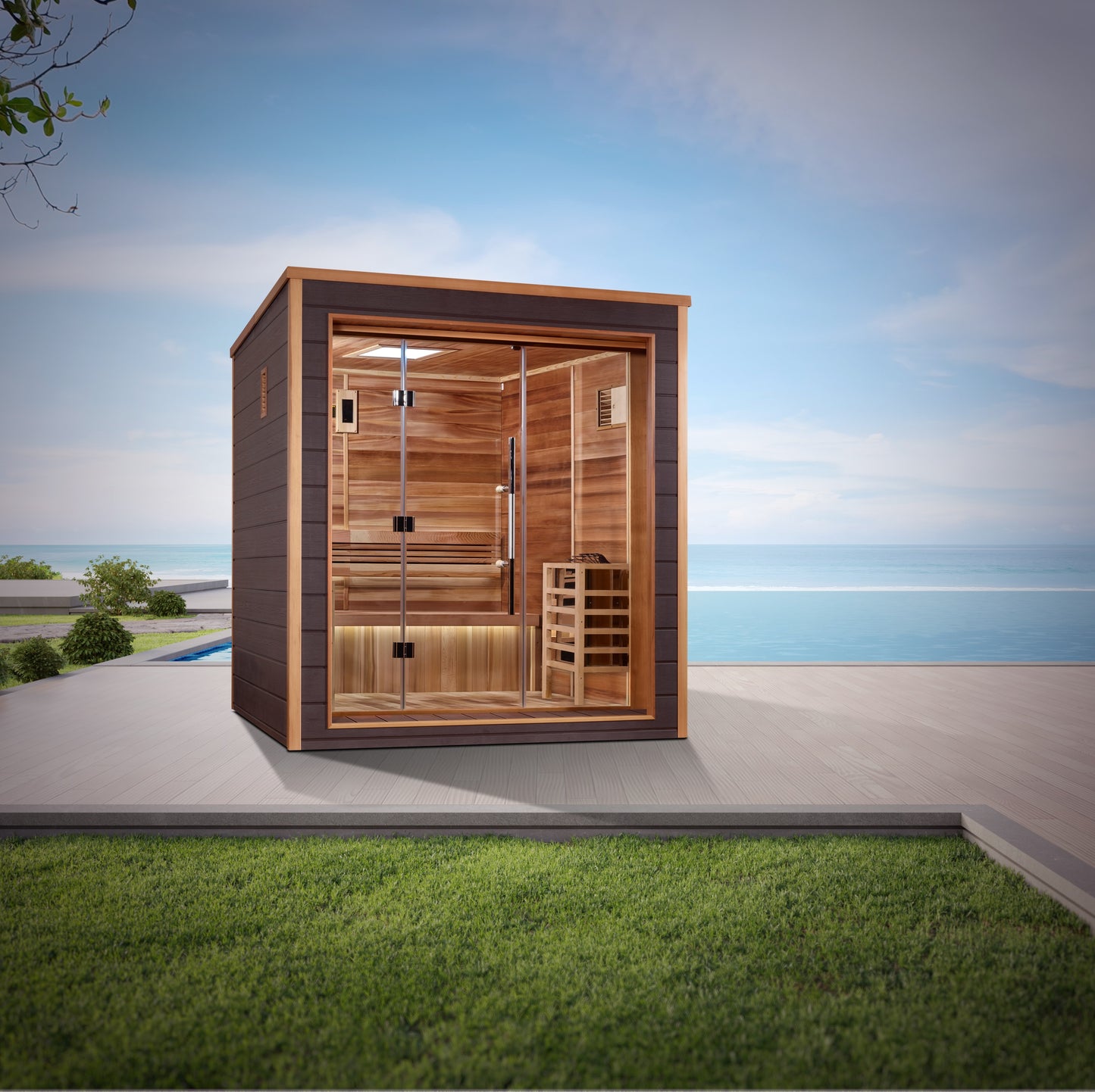 Golden Designs Drammen 3-Person Outdoor Traditional Sauna alternate product view 3