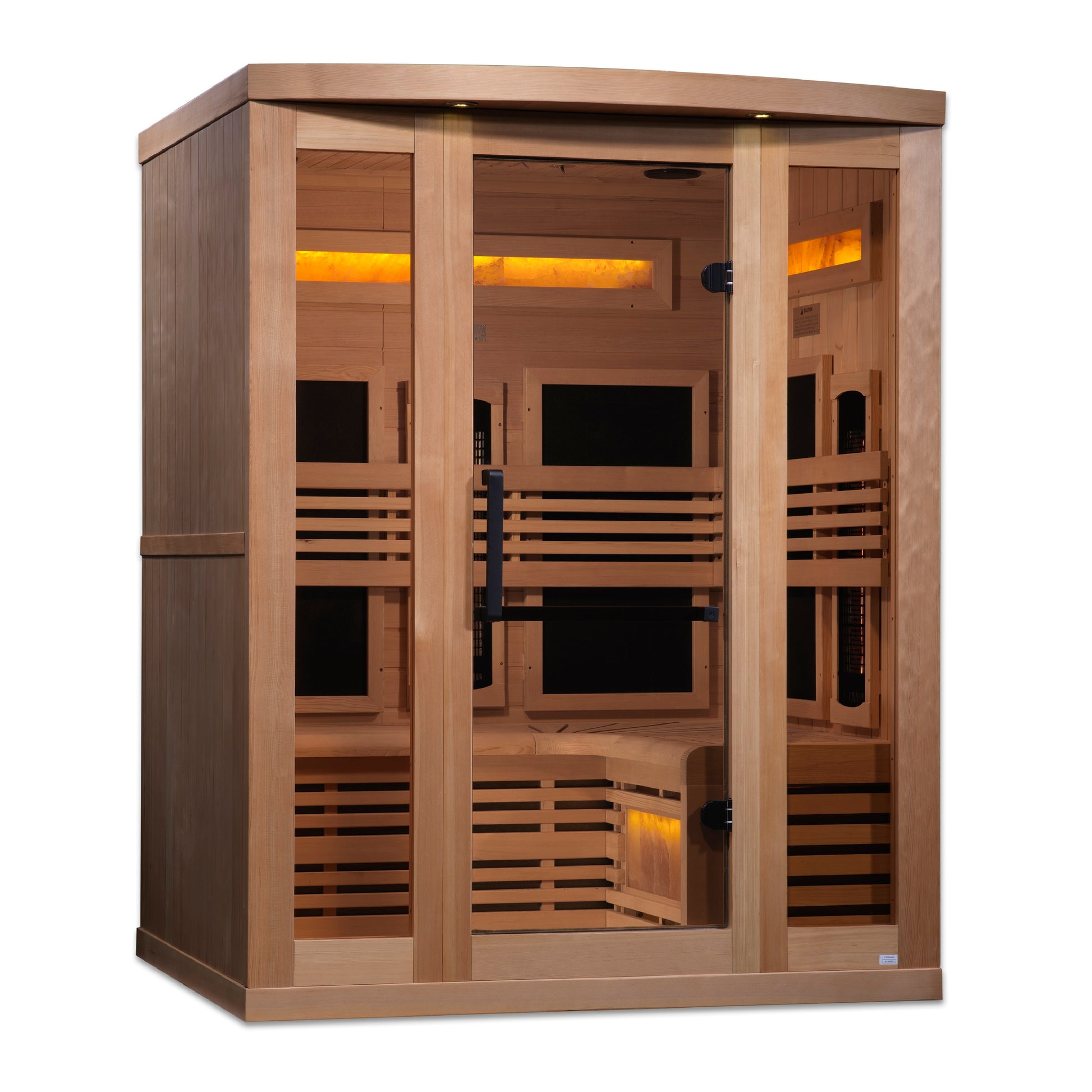 Golden Designs Reserve Edition 3-Person Near-Zero EMF Full-Spectrum Infrared Sauna alternate product view 3