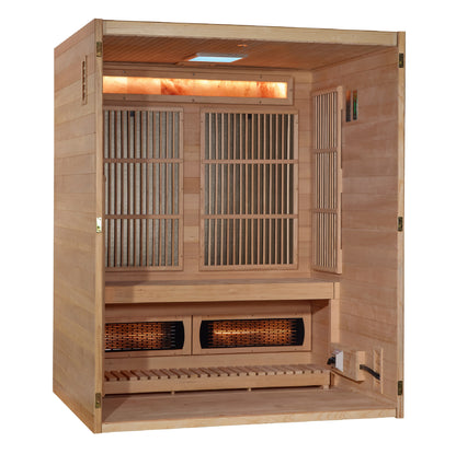 Golden Designs Soria 3-Person Indoor Near-Zero EMF Hybrid Sauna alternate product view 3
