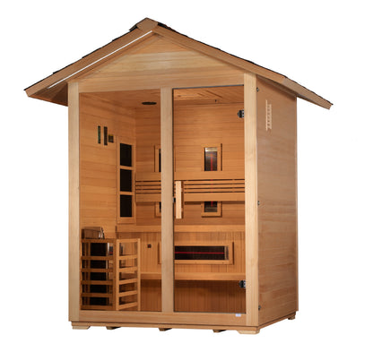 Golden Designs Carinthia 3-Person Outdoor Near-Zero EMF Hybrid Sauna alternate product view 4