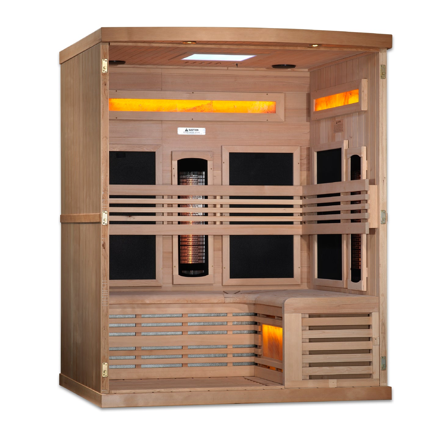 Golden Designs Reserve Edition 3-Person Near-Zero EMF Full-Spectrum Infrared Sauna alternate product view 4