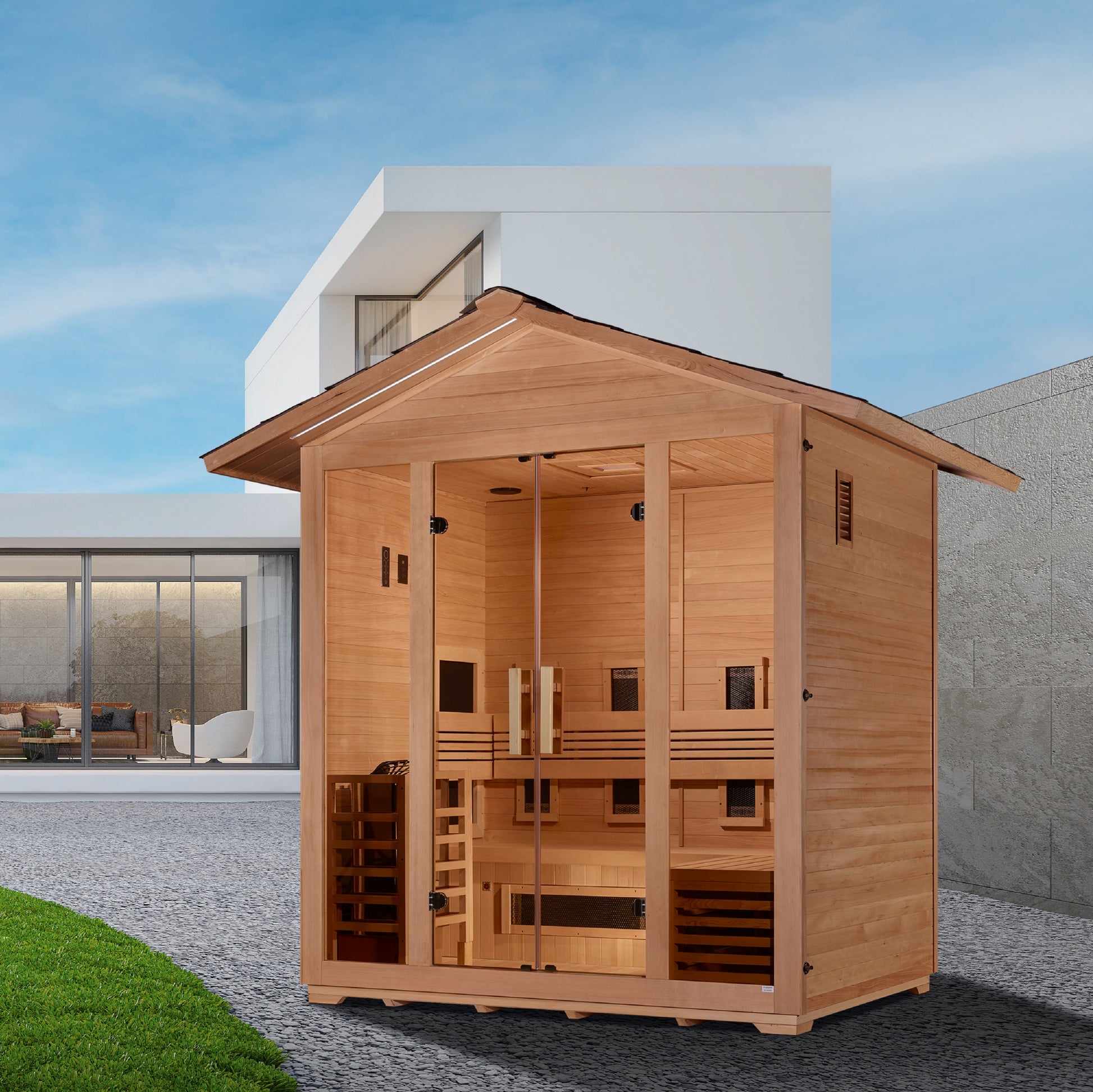 Golden Designs Gargellen 5-Person Outdoor Near-Zero EMF Hybrid Sauna alternate product view 5