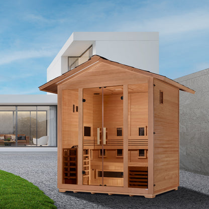 Golden Designs Gargellen 5-Person Outdoor Near-Zero EMF Hybrid Sauna alternate product view 5