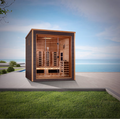 Golden Designs Visby 3-Person Outdoor Near-Zero EMF Hybrid Sauna alternate product view 5