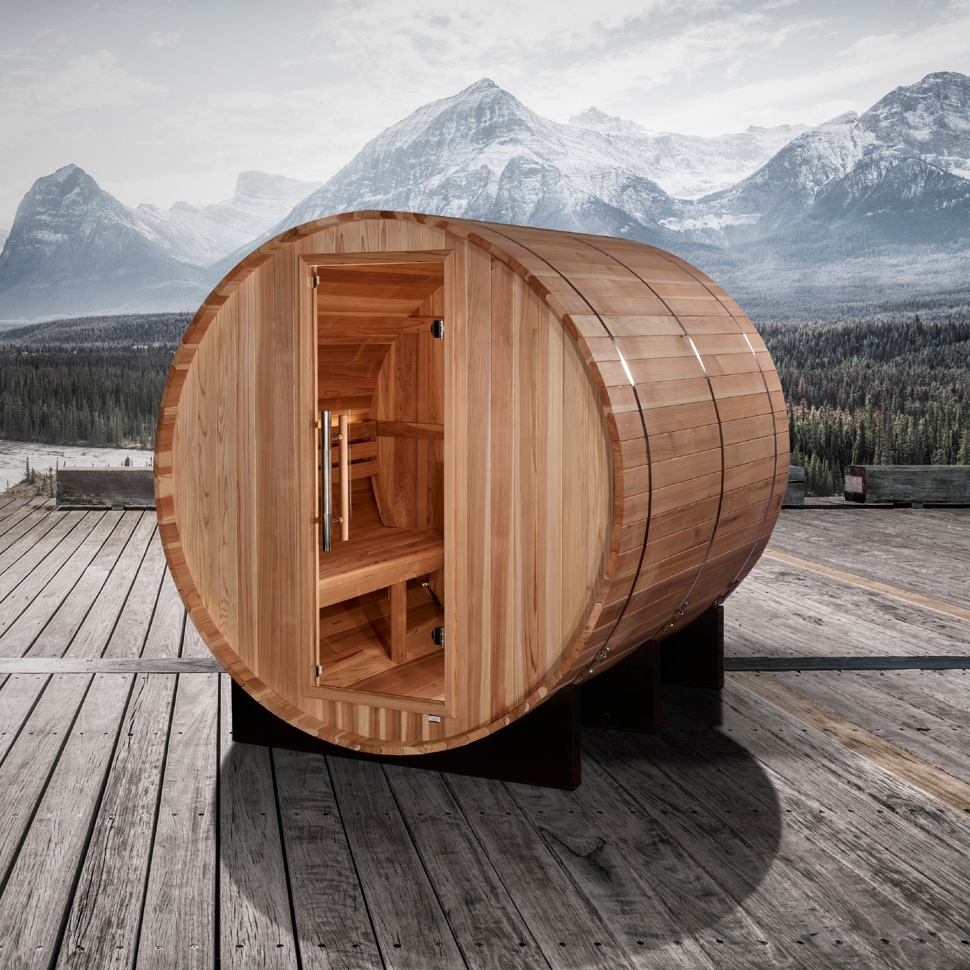 Golden Designs Arosa 4-Person Barrel Outdoor Traditional Sauna alternate product view 5