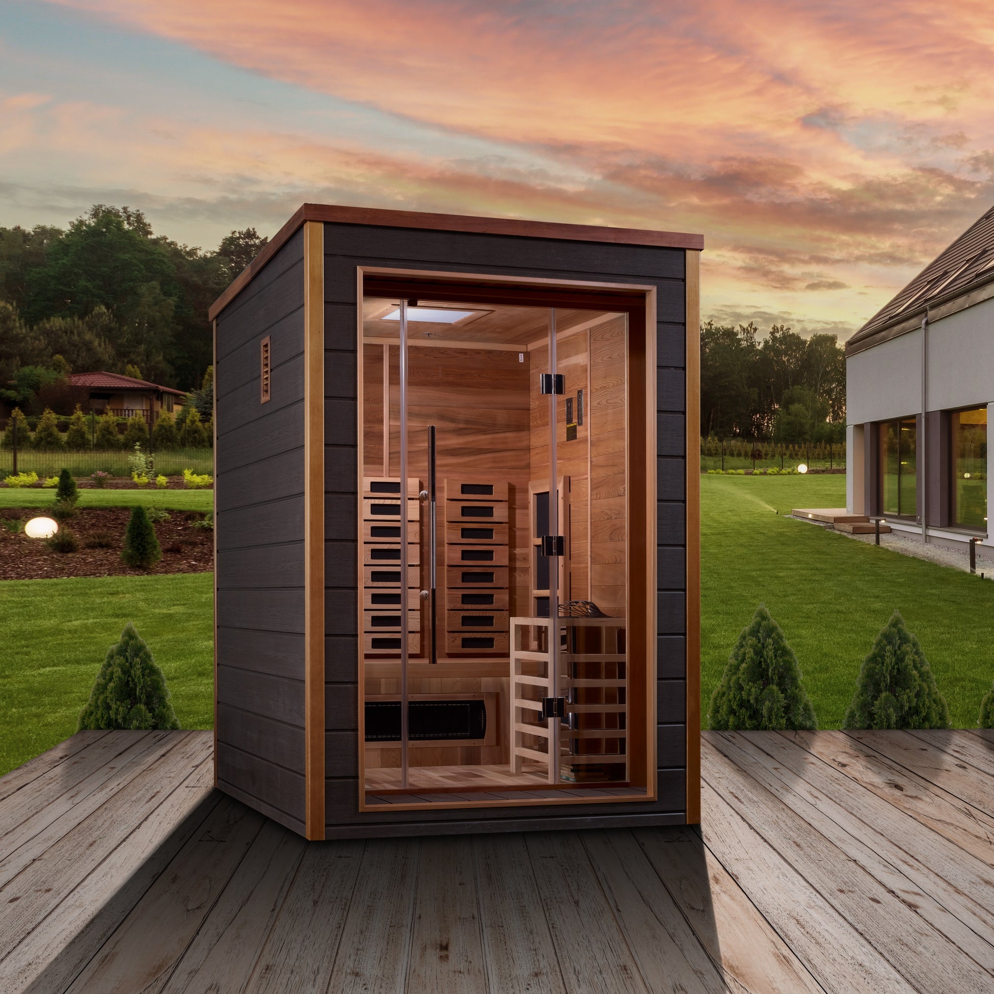 Golden Designs Nora 2-Person Outdoor Near-Zero EMF Hybrid Sauna alternate product view 6