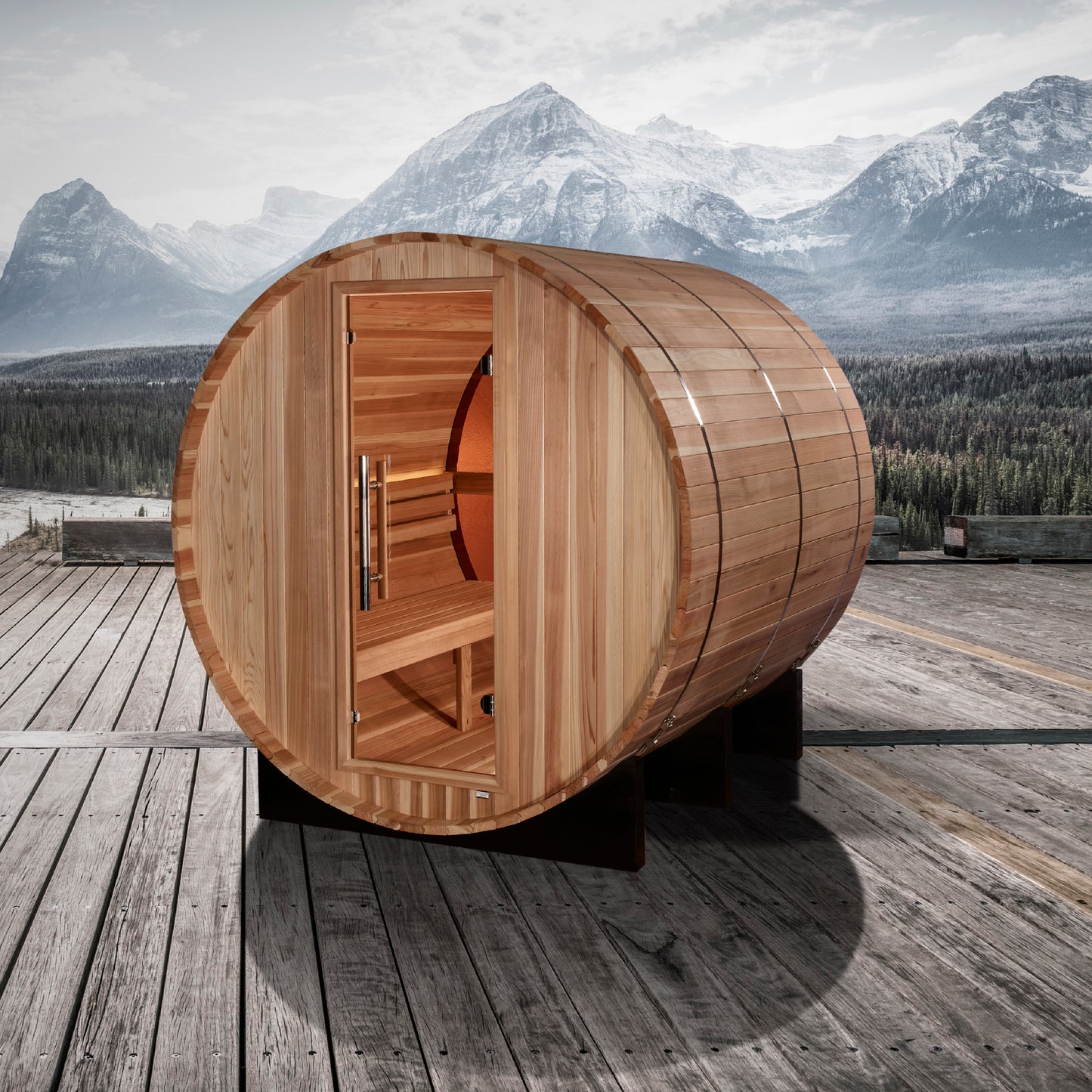 Golden Designs Zurich 4-Person Barrel Outdoor Traditional Sauna alternate product view 7