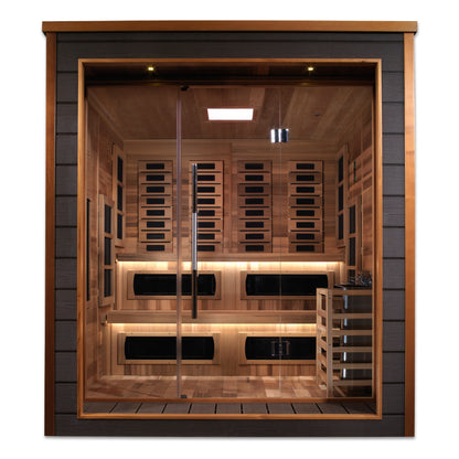 Golden Designs Karlstad 6-Person Outdoor Near-Zero EMF Hybrid Sauna