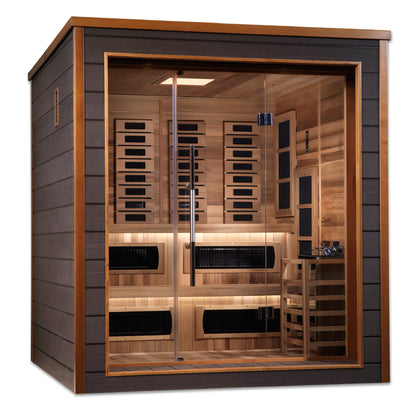 Golden Designs Karlstad 6-Person Outdoor Near-Zero EMF Hybrid Sauna alternate product view 2