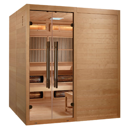 Golden Designs Toledo 6+ Person Near-Zero EMF Hybrid Sauna – product image 6 of 12
