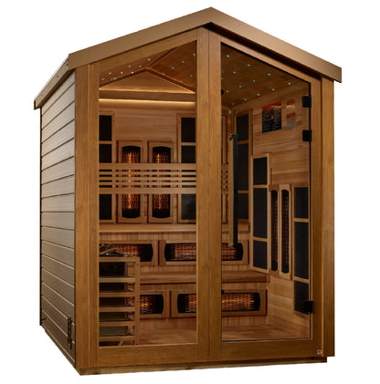Golden Designs Kaskinen 6-Person Outdoor Near-Zero EMF Hybrid Sauna – product view 2