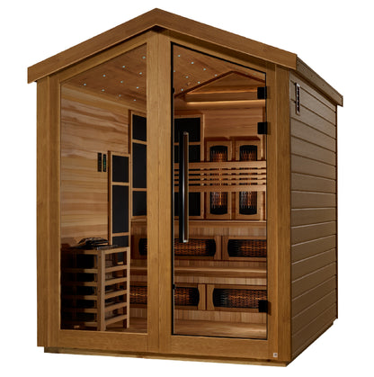 Golden Designs Kaskinen 6-Person Outdoor Near-Zero EMF Hybrid Sauna – product view 3