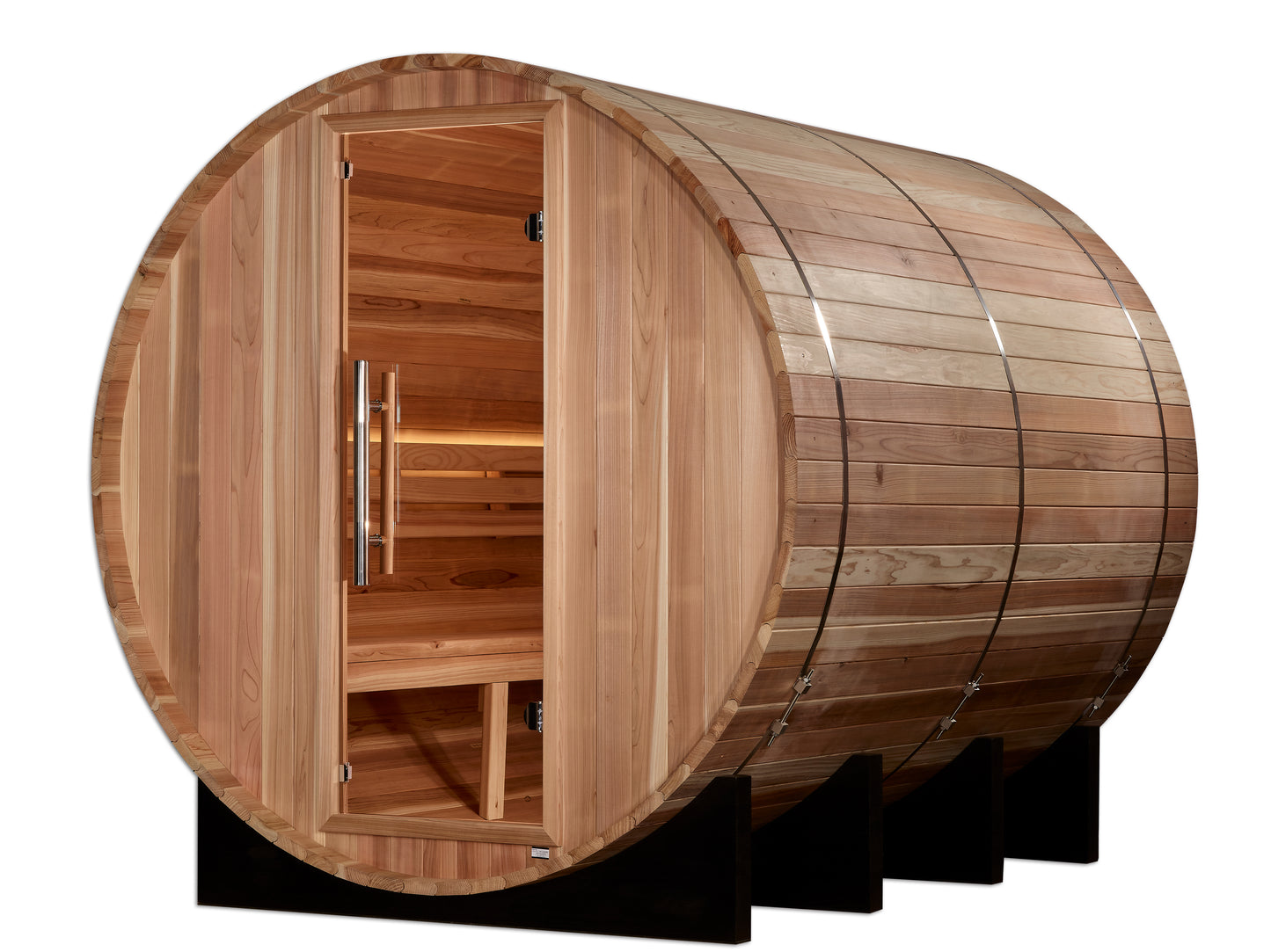 Golden Designs Klosters 6-Person Barrel Outdoor Traditional Sauna – product view 2