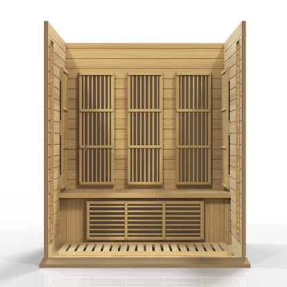 Maxxus K306-01 3-Person Low EMF Far Infrared Sauna – Hemlock — product view 1