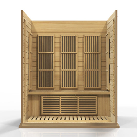 Maxxus K306-01 3-Person Low EMF Far Infrared Sauna – Hemlock — product view 1