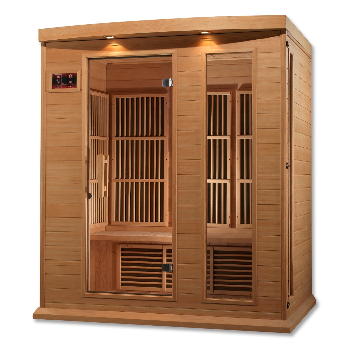 Maxxus K306-01 3-Person Low EMF Far Infrared Sauna – Hemlock — product view 4