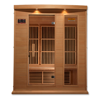 Maxxus K306-01 3-Person Low EMF Far Infrared Sauna – Hemlock — product view 6
