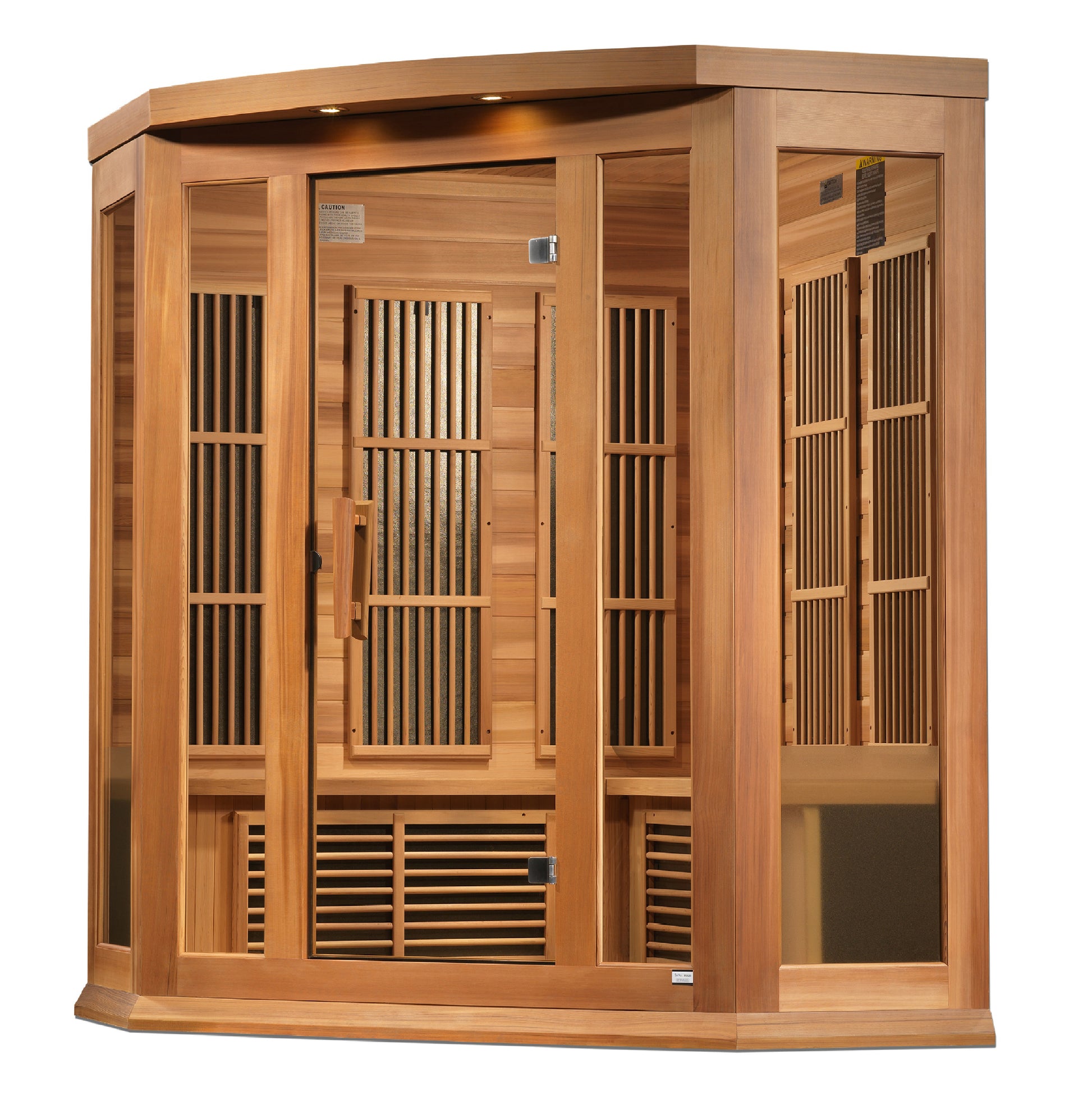 Maxxus K356-01-ZF-CED 3-Person Corner Near-Zero EMF Far Infrared Sauna – Red Cedar — product view 2