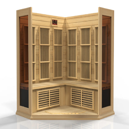 Maxxus K356-01 3-Person Corner Low EMF Far Infrared Sauna – Hemlock — product view 7