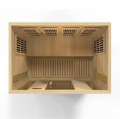 Maxxus K406-01 4-Person Low EMF Far Infrared Sauna – Hemlock — product view 6