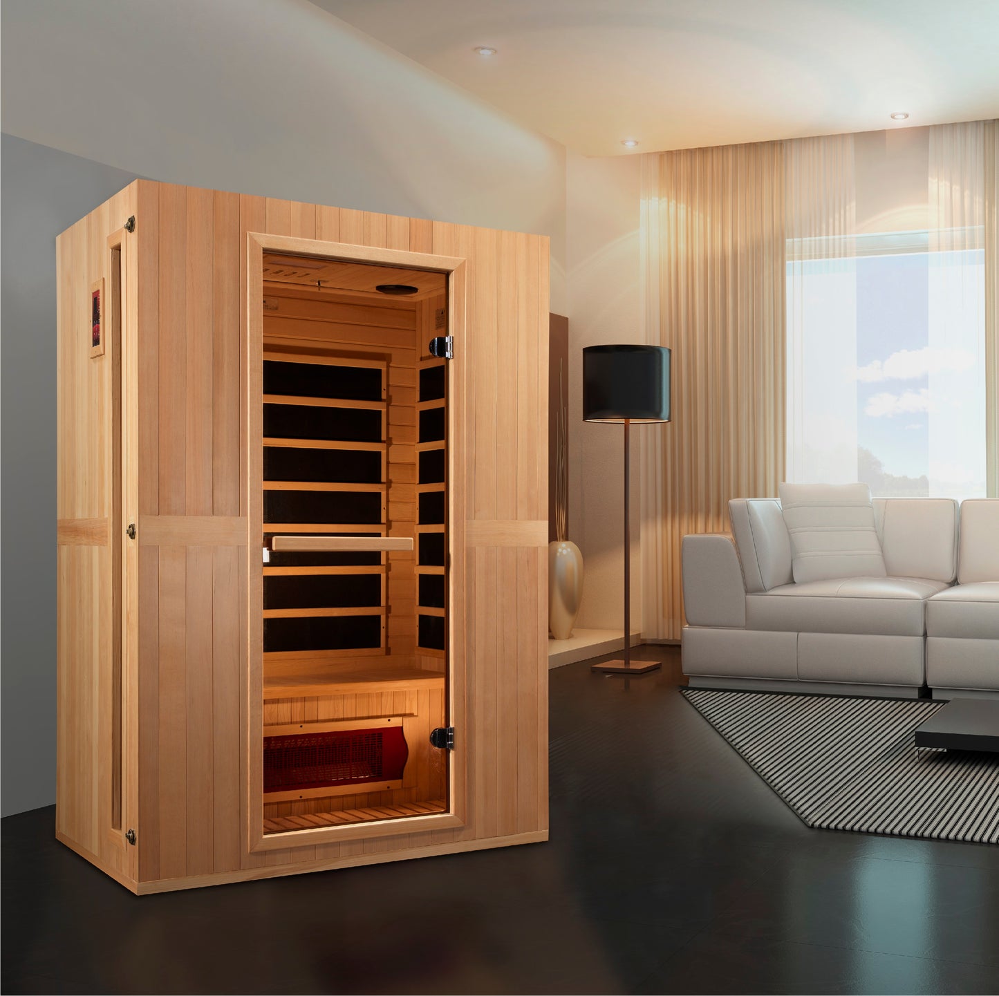 Maxxus MX-LS2-01 2-Person Low EMF Far Infrared Sauna – product and feature image 4 of 9