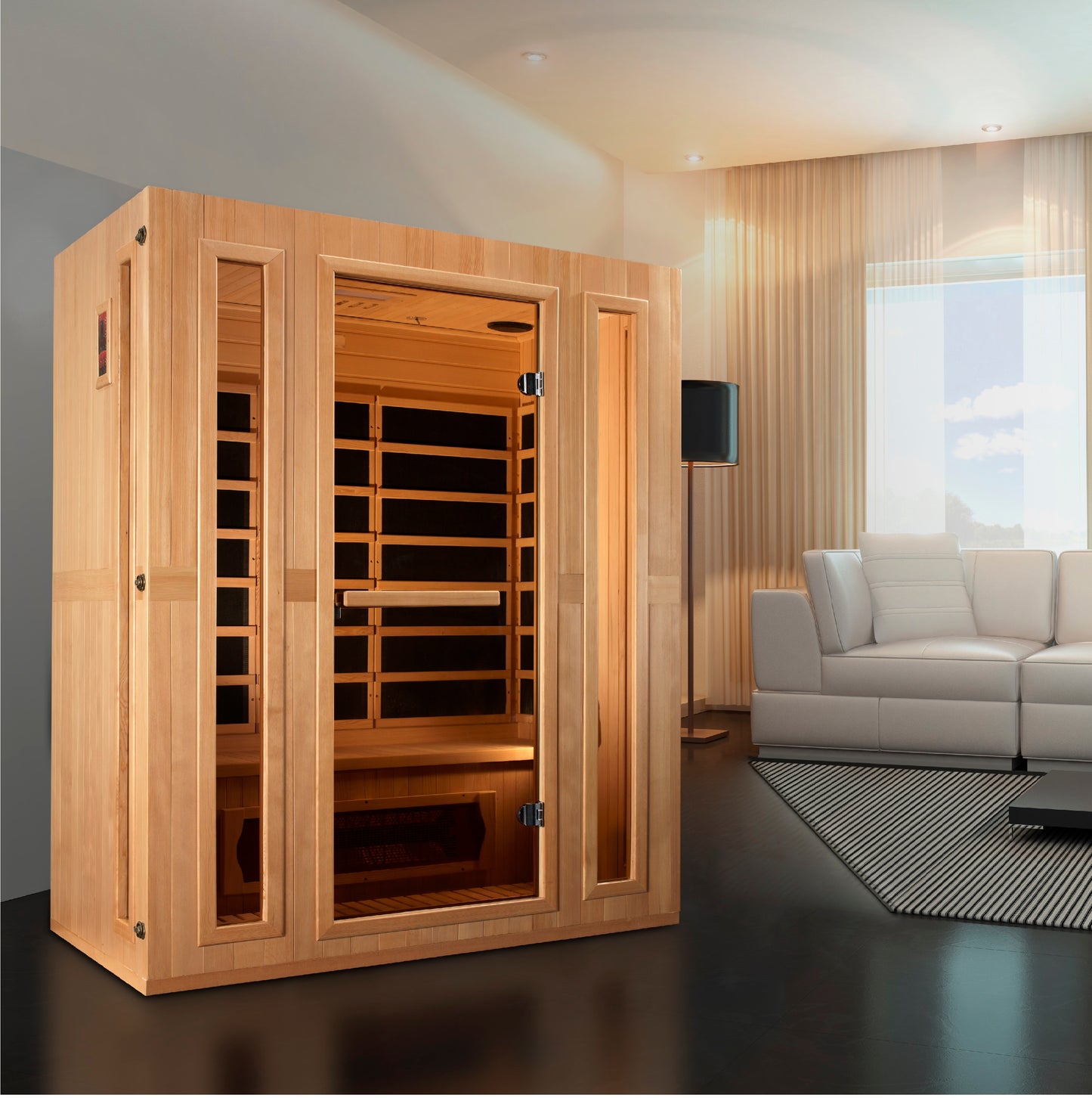 Maxxus MX-LS3-01 3-Person Low EMF Far Infrared Sauna – product and feature image 4 of 9