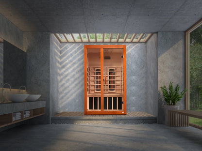 6209-03 FS Santiago 2 Person Full Spectrum Infrared Sauna - Canadian Hemlock — image 8